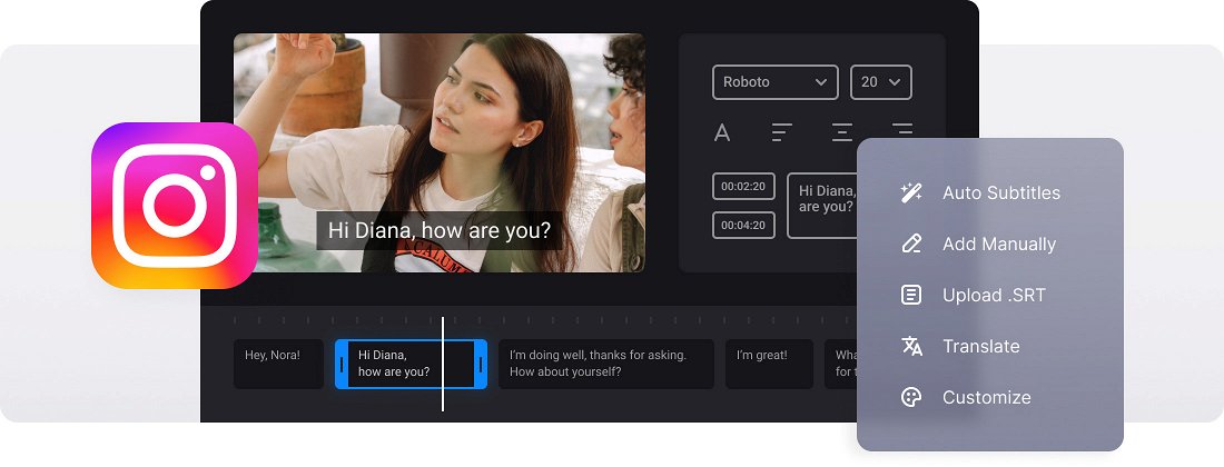 Add subtitles to Instagram