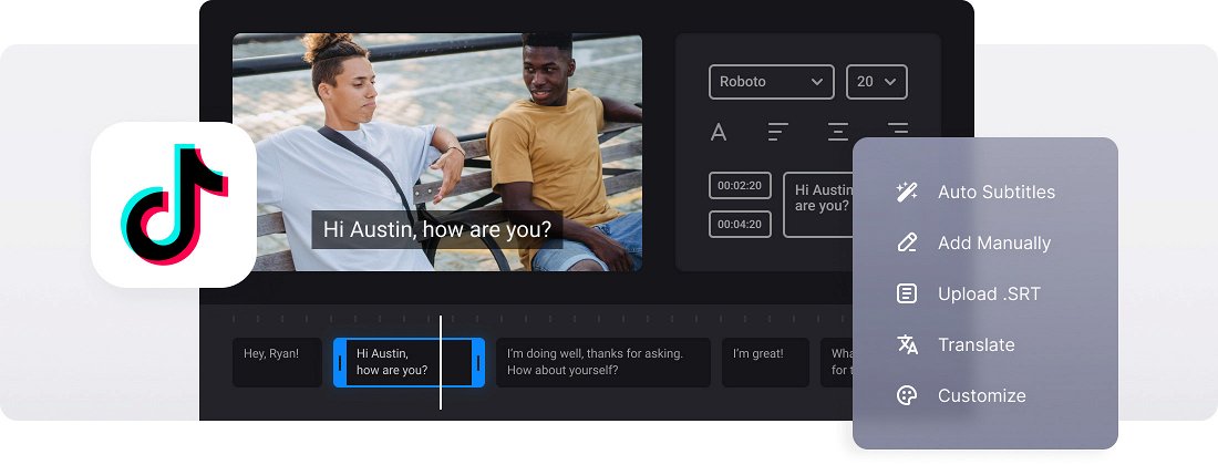 Add subtitles to TikTok