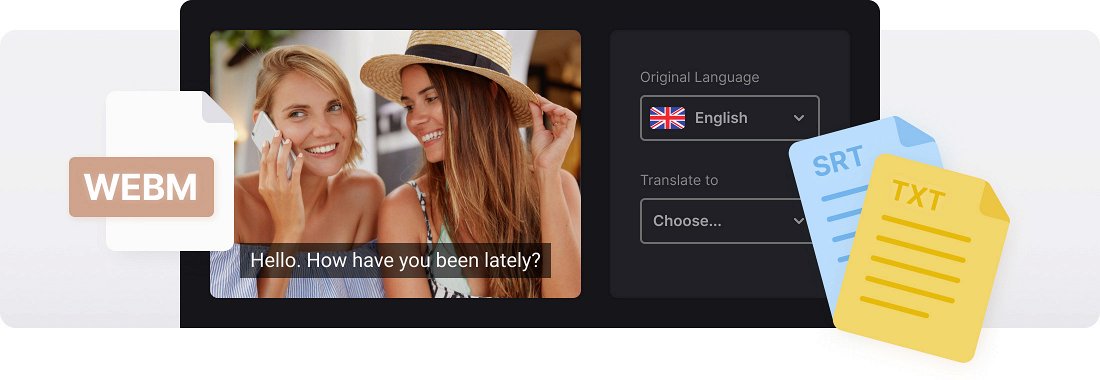 Convert WEBM File to Text