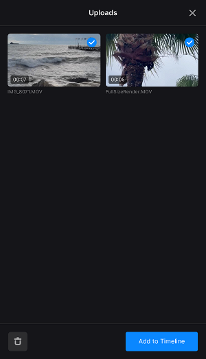 Add files to stitch together