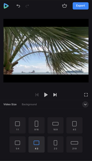 Change aspect ratio for iPhone video