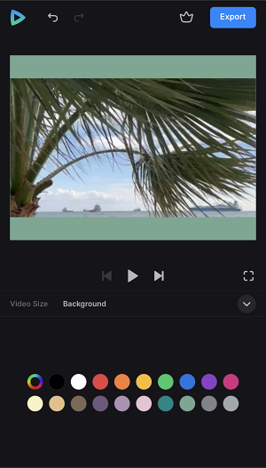 Change background color for iPhone video