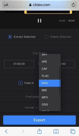 Change format of ringtone on iPhone