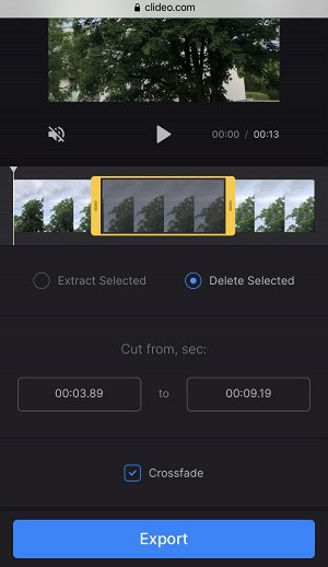 Cut out part of video on iPhone and merge the rest