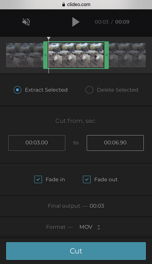 Cut part of iPhone video