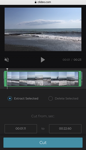Cut Vimeo video before downloading on iPhone