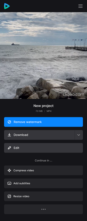 Download stitched video