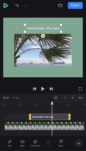 Edit text in iPhone video