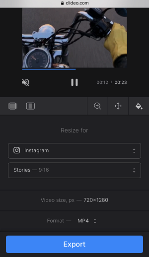Make reels for Instagram with Clideo