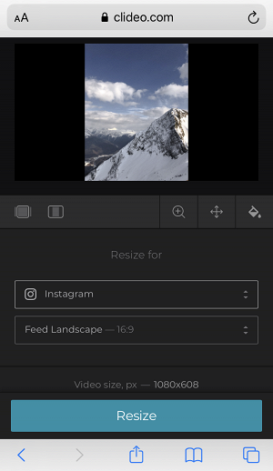Resize the picture on iPhone