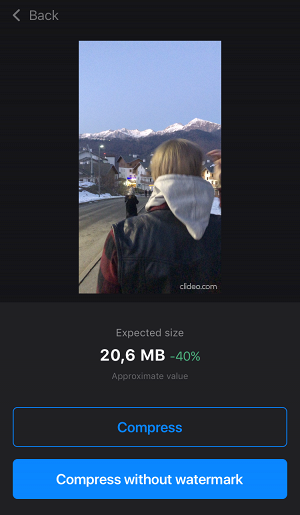 Download video from compression app