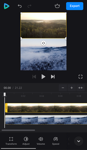 Split video on iPhone