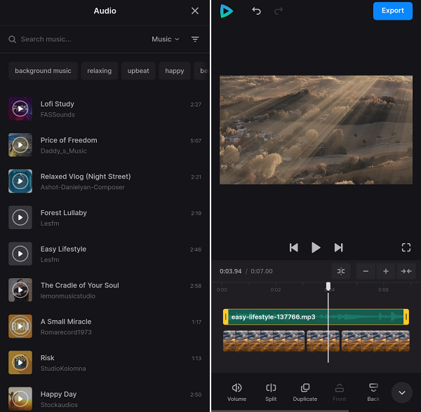 Add music to make YouTube video on phone