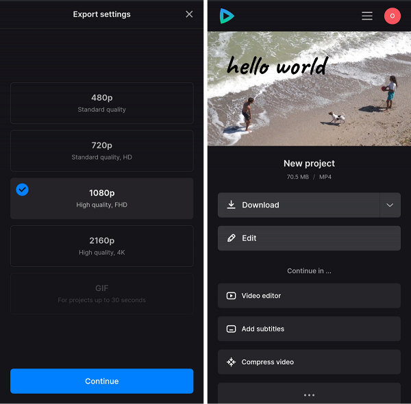  Change format for video created from photos on iPhone