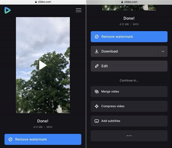Download cut video on iPhone