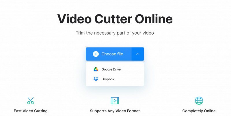 Upload an AVI file to cut