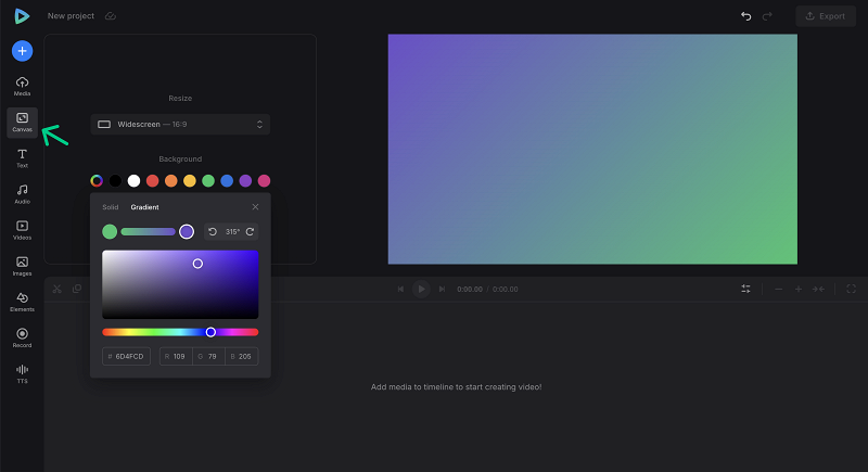 Make video background gradient Add background gradient color to video