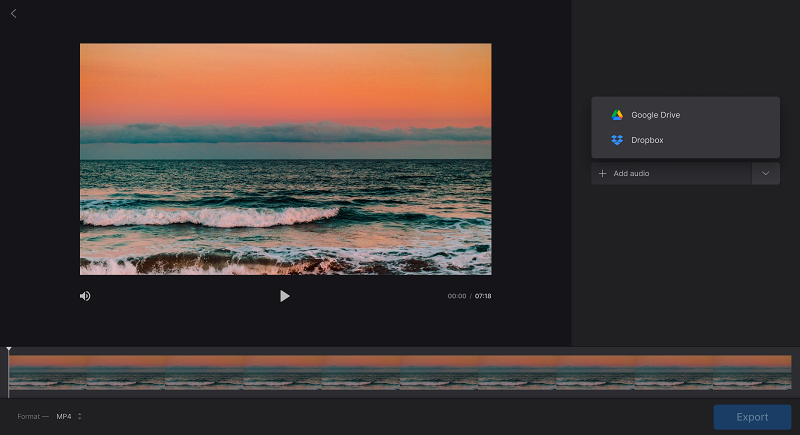 Add background music to video clip