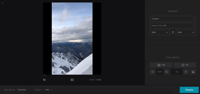 Add black bars to video