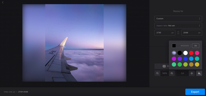 Add borders to resized PNG Select color of borders for resized PNG