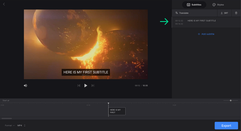 Add hardcoded subtitles manually