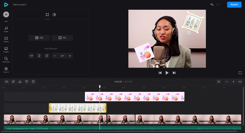 Add images to review video