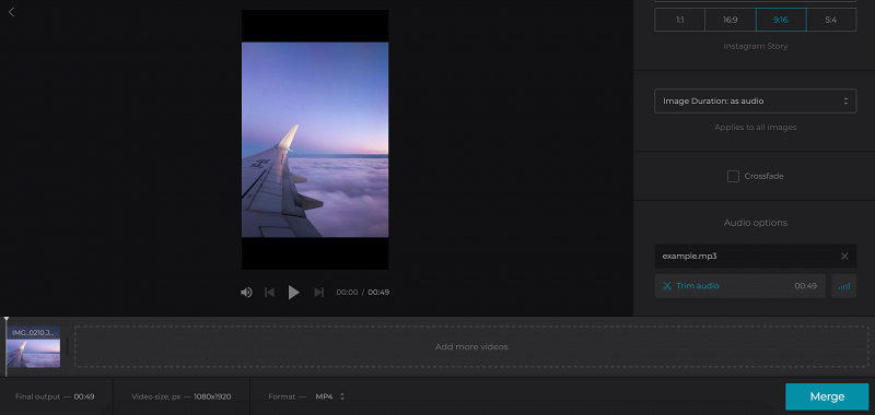 Add MP3 to convert to MP4