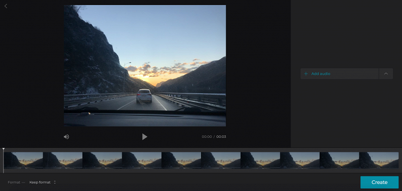 Choose MP3 to add to the video
