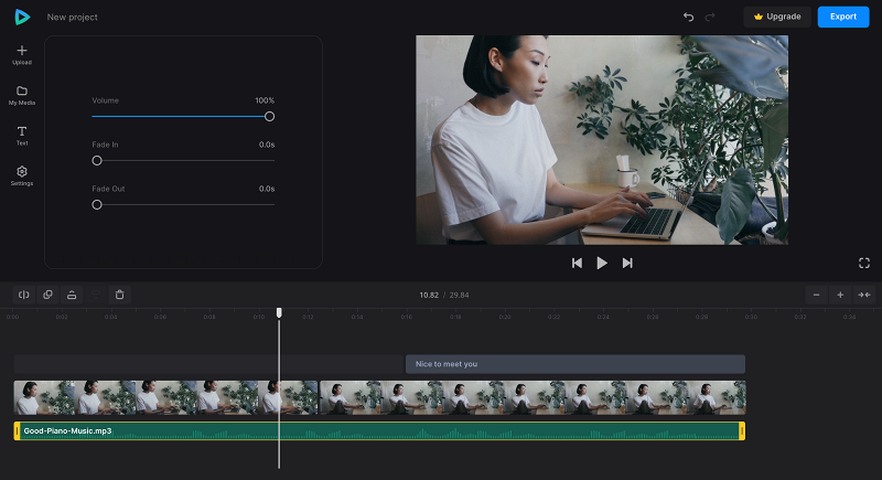 Add audio to about me video Add music to introductory video