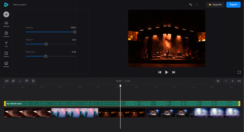 Add music to slideshow on Windows