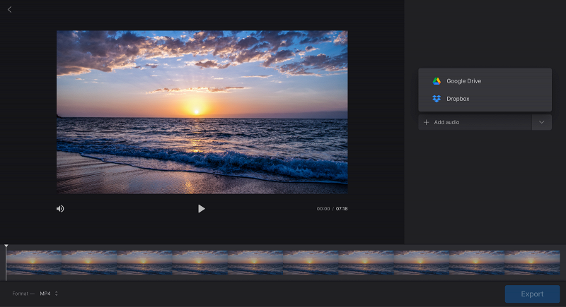 Add a sound track to the YouTube video