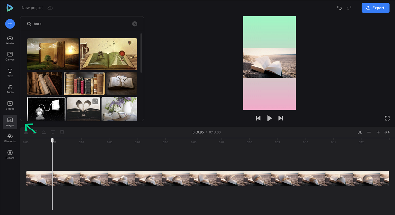 Use stocks for horizontal video for Instagram
