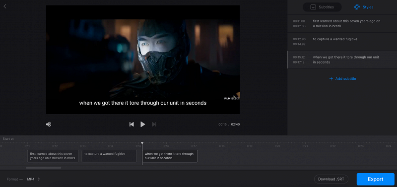 Add subtitles as dubbing alternative