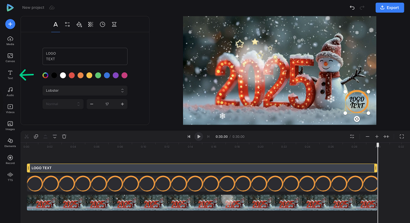 Add text as custom watermark in video