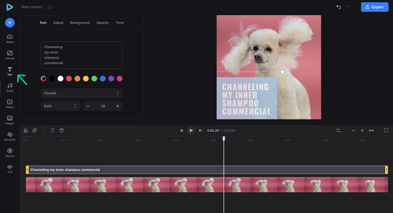 Add text in GIF maker
