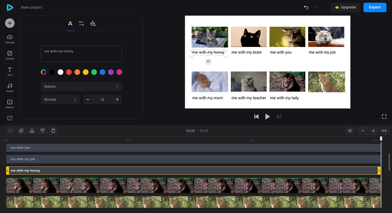 Add captions GIF collage maker Add text to make GIF collage