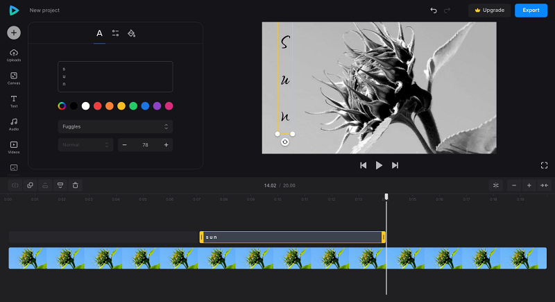 Add text to black-and-white video