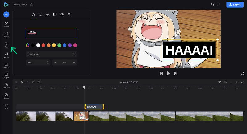Add text to Google Drive video