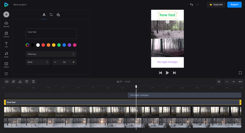Add text to make a YouTube Short
