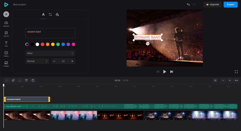 Add text to slideshow on Windows