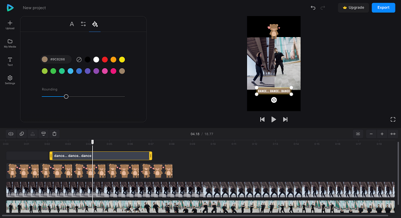 Add text to TikTok duet video