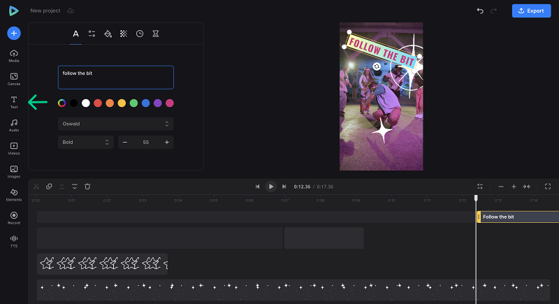 Add text to a viral TikTok video