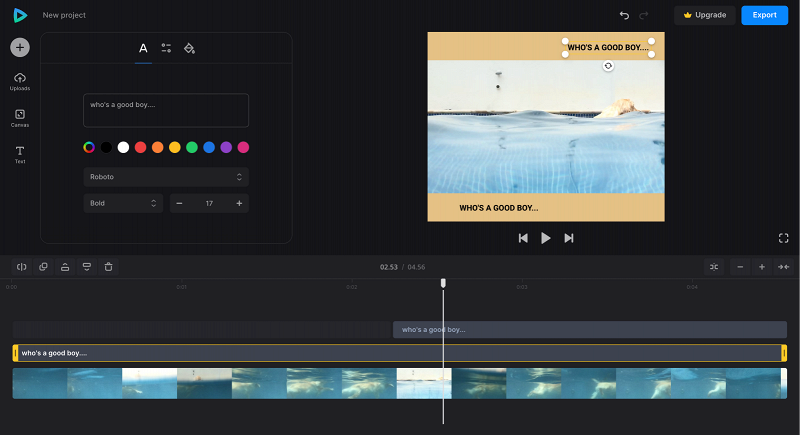 Add text to Twitter video