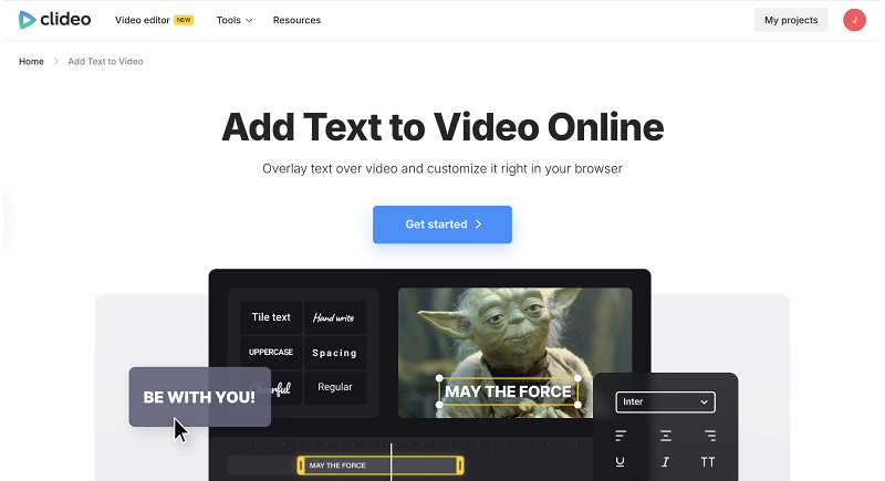 Video editor to make text transparent