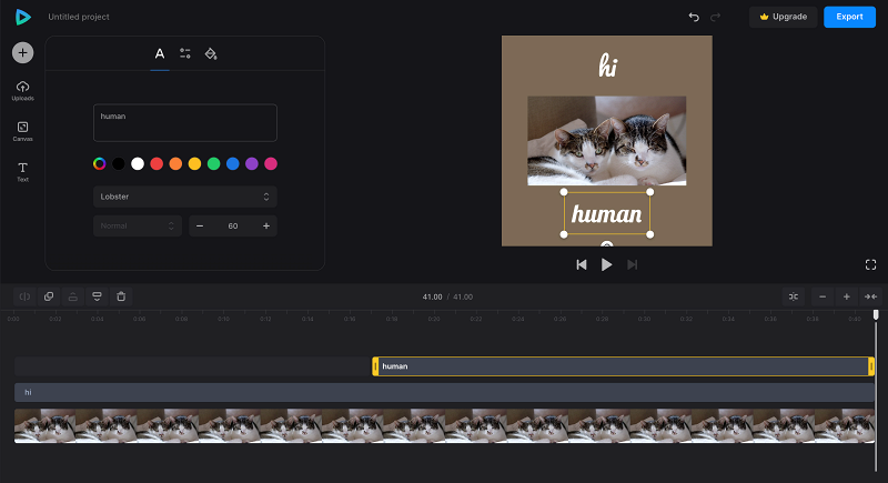 Add text to video content