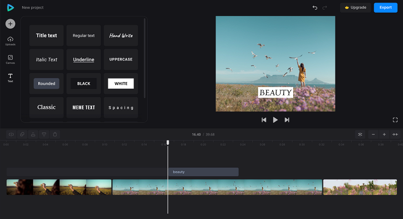 Add text to video for Women's Day