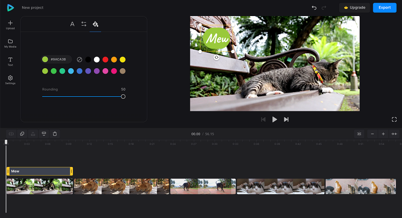 Add text to video montage
