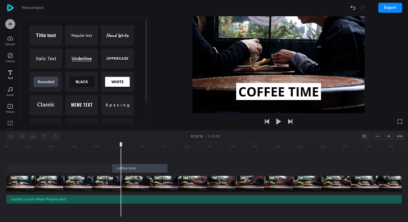 Add text to synced video
