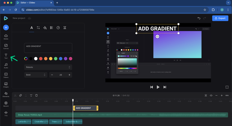 Add text to video tutorial