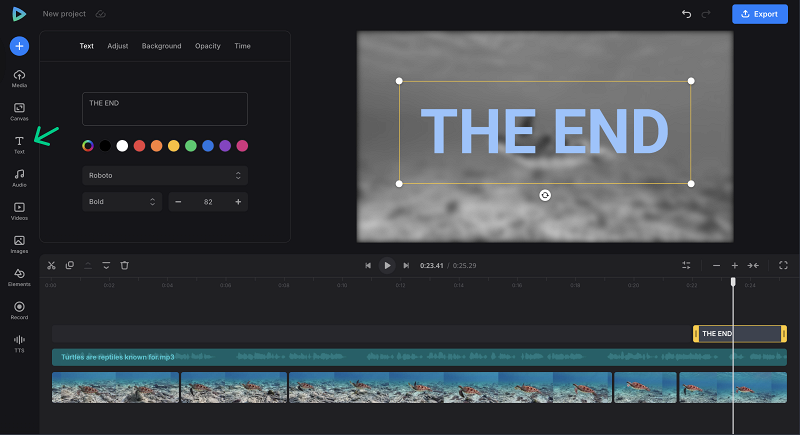 Add text to video with AI voice